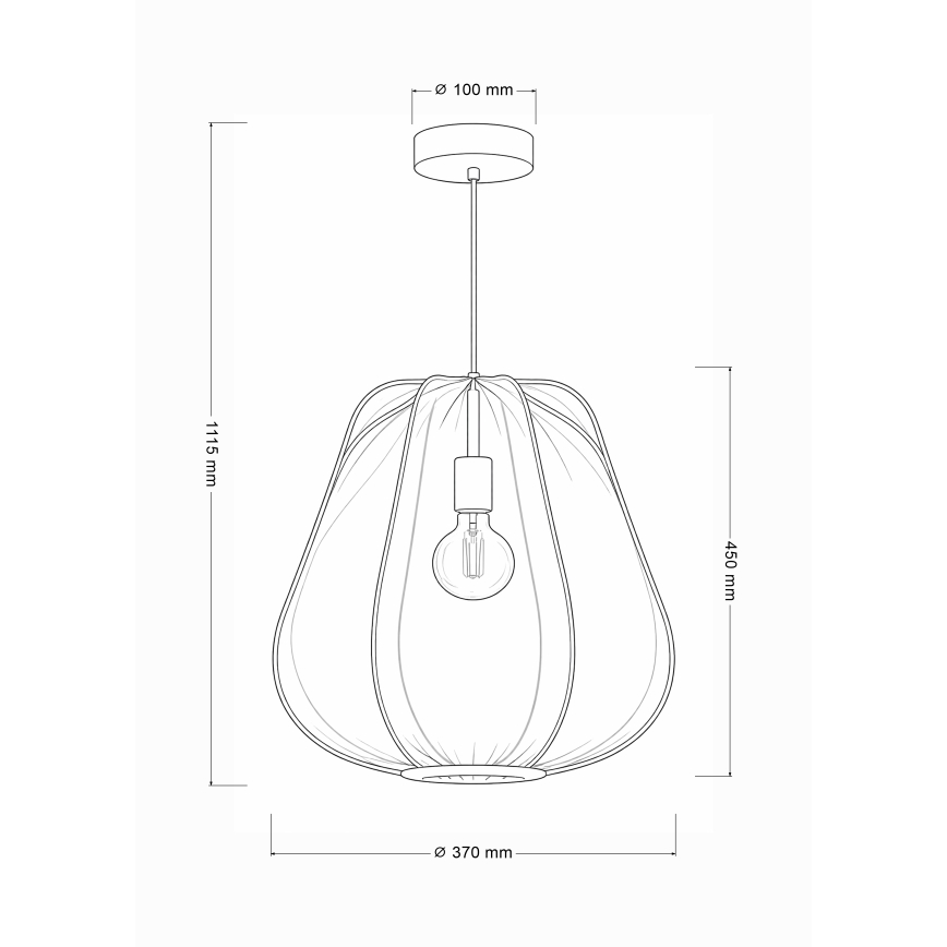 Brilagi - Suspension LED sur câble ARVEN 1xE27/8W/230V Ø 37 cm beige