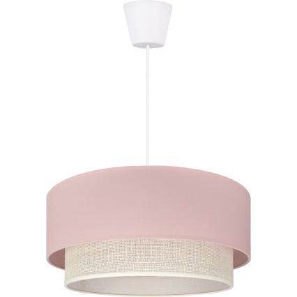 Brilagi - Suspension LED sur câble BOHO BOBO 1xE27/60W/230V Ø 40 cm rose/crème