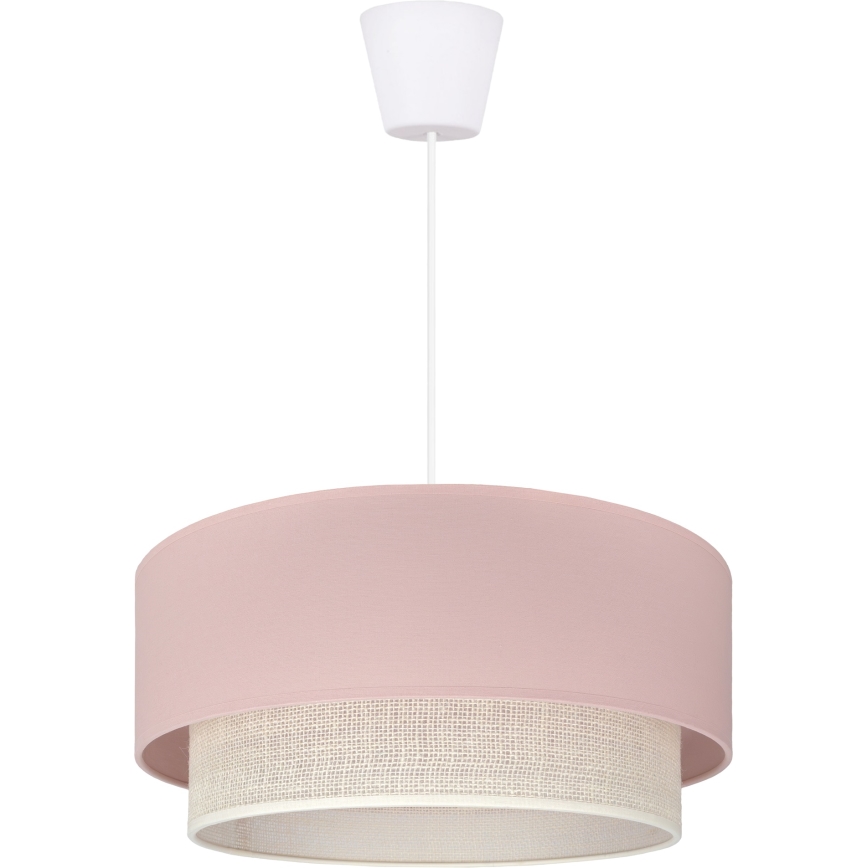 Brilagi - Suspension LED sur câble BOHO BOBO 1xE27/60W/230V Ø 40 cm rose/crème
