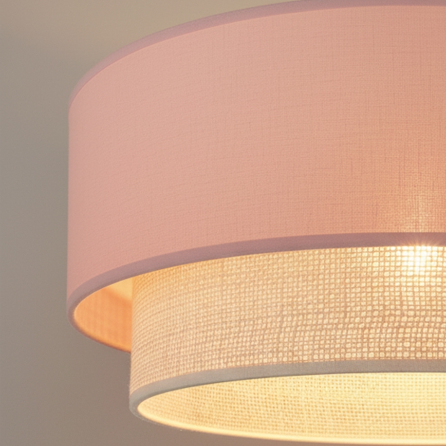 Brilagi - Suspension LED sur câble BOHO BOBO 1xE27/60W/230V Ø 40 cm rose/crème