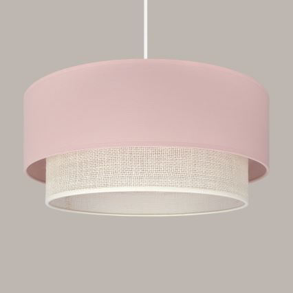 Brilagi - Suspension LED sur câble BOHO BOBO 1xE27/60W/230V Ø 40 cm rose/crème
