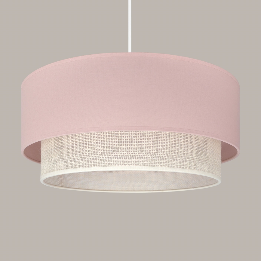 Brilagi - Suspension LED sur câble BOHO BOBO 1xE27/60W/230V Ø 40 cm rose/crème