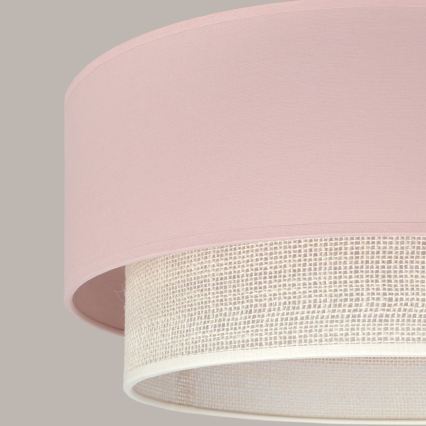 Brilagi - Suspension LED sur câble BOHO BOBO 1xE27/60W/230V Ø 40 cm rose/crème