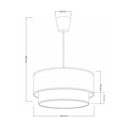 Brilagi - Suspension LED sur câble BOHO BOBO 1xE27/60W/230V Ø 40 cm rose/crème