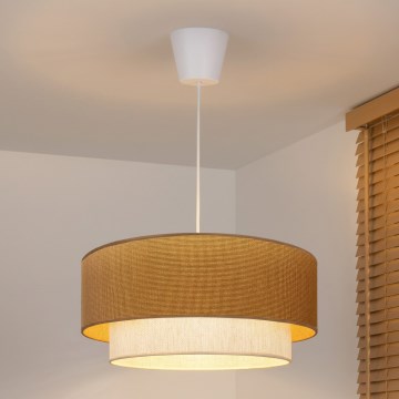 Brilagi - Suspension LED sur câble BOHO ECO 1xE27/10W/230V Ø 40 cm beige/crème