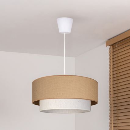 Brilagi - Suspension LED sur câble BOHO ECO 1xE27/10W/230V Ø 40 cm beige/crème