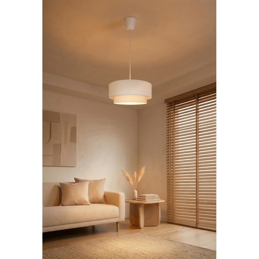 Brilagi - suspension LED sur câble BOHO ECO 1xE27/10W/230V Ø 40 cm crème
