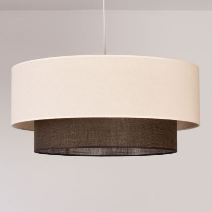 Brilagi - Suspension LED sur câble BOHO STYLE 3xE27/15W/230V Ø 60 cm crème/marron
