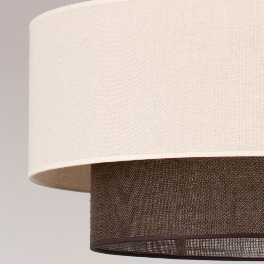 Brilagi - Suspension LED sur câble BOHO STYLE 3xE27/15W/230V Ø 60 cm crème/marron