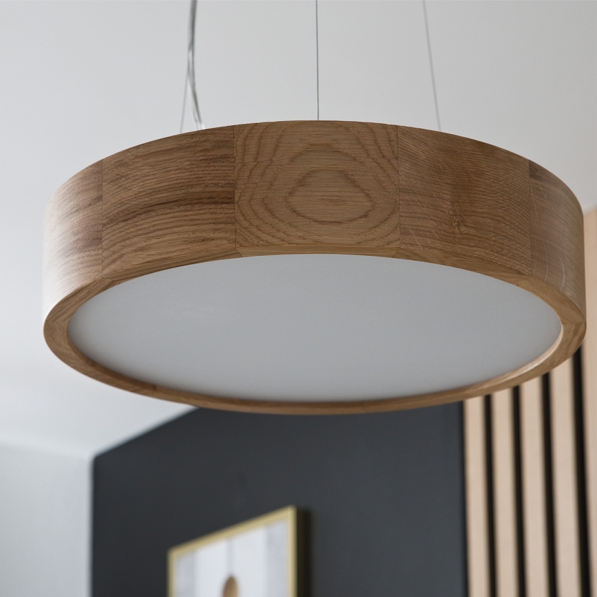 Brilagi - Suspension LED sur câble CARVALHO 2xE27/15W/230V chêne Ø 37 cm