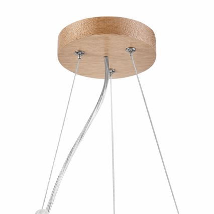 Brilagi - Suspension LED sur câble CARVALHO 2xE27/15W/230V chêne Ø 37 cm