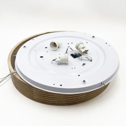 BRILAGI - Suspension LED sur câble CARVALHO MODERN 3xE27/60W/230V chêne Ø 47,5 cm