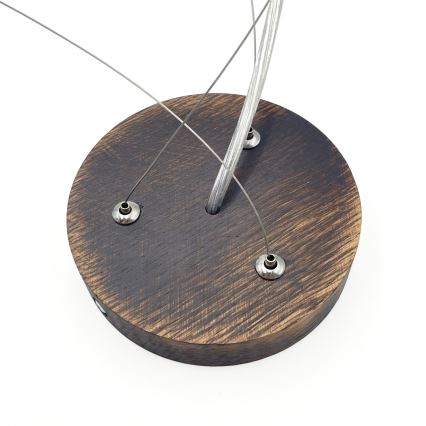 Brilagi - Suspension LED sur câble CARVALHO SMOKEY 3xE27/60W/230V chêne Ø 47,5 cm