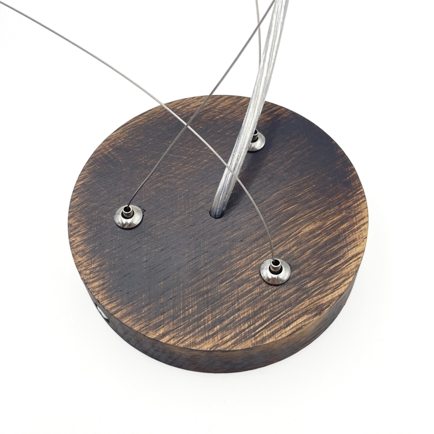 Brilagi - Suspension LED sur câble CARVALHO SMOKEY 3xE27/60W/230V chêne Ø 47,5 cm