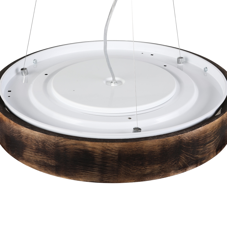 Brilagi - Suspension LED sur câble CARVALHO SMOKEY 3xE27/60W/230V chêne Ø 47,5 cm