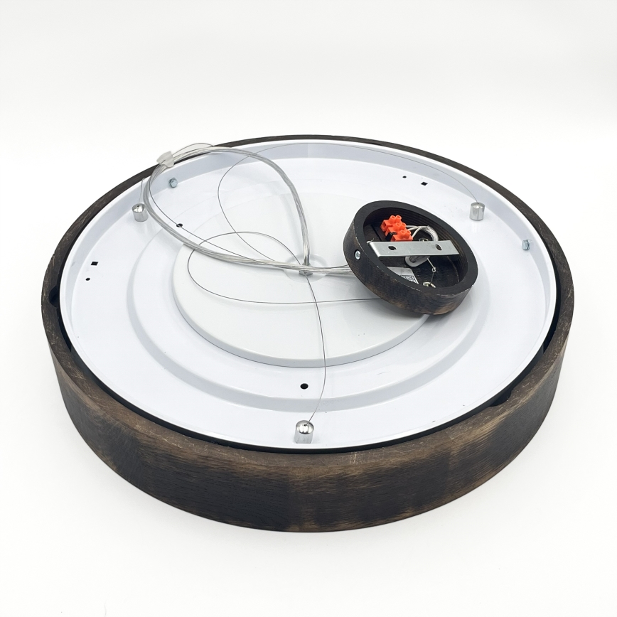 Brilagi - Suspension LED sur câble CARVALHO SMOKEY 3xE27/60W/230V chêne Ø 47,5 cm