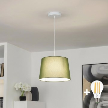 Brilagi - Suspension LED sur câble CERIA 1xE27/40W/230V diam. 30 cm verte