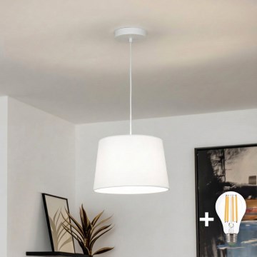 Brilagi - Suspension LED sur câble CERIA 1xE27/40W/230V Ø 30 cm blanche