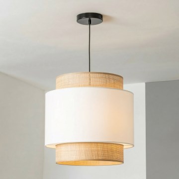 Brilagi - Suspension LED sur câble CERIA 1xE27/40W/230V Ø 40 cm noir/beige/blanc