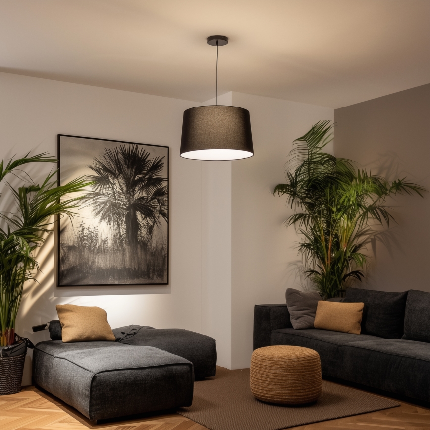 Brilagi - Suspension LED sur câble CERIA 1xE27/40W/230V Ø 45 cm noire