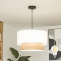 Brilagi - Suspension LED sur câble CERIA 1xE27/40W/230V Ø 50 cm blanc/beige