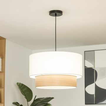 Brilagi - Suspension LED sur câble CERIA 1xE27/40W/230V Ø 50 cm blanc/beige