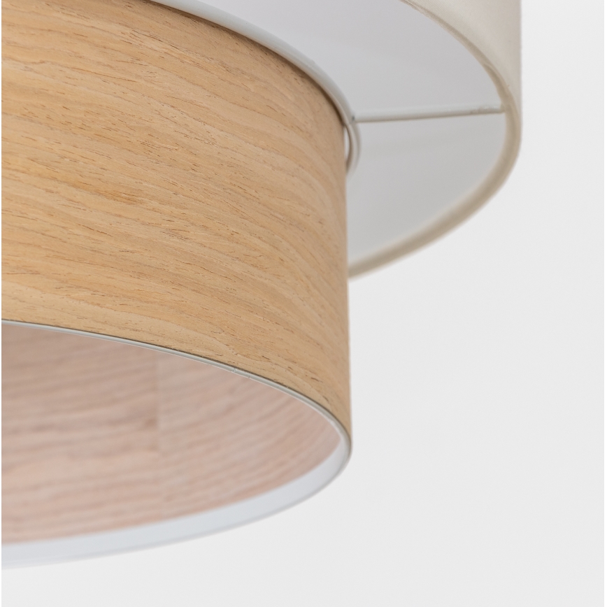 Brilagi - Suspension LED sur câble CERIA 1xE27/40W/230V Ø 50 cm blanc/beige