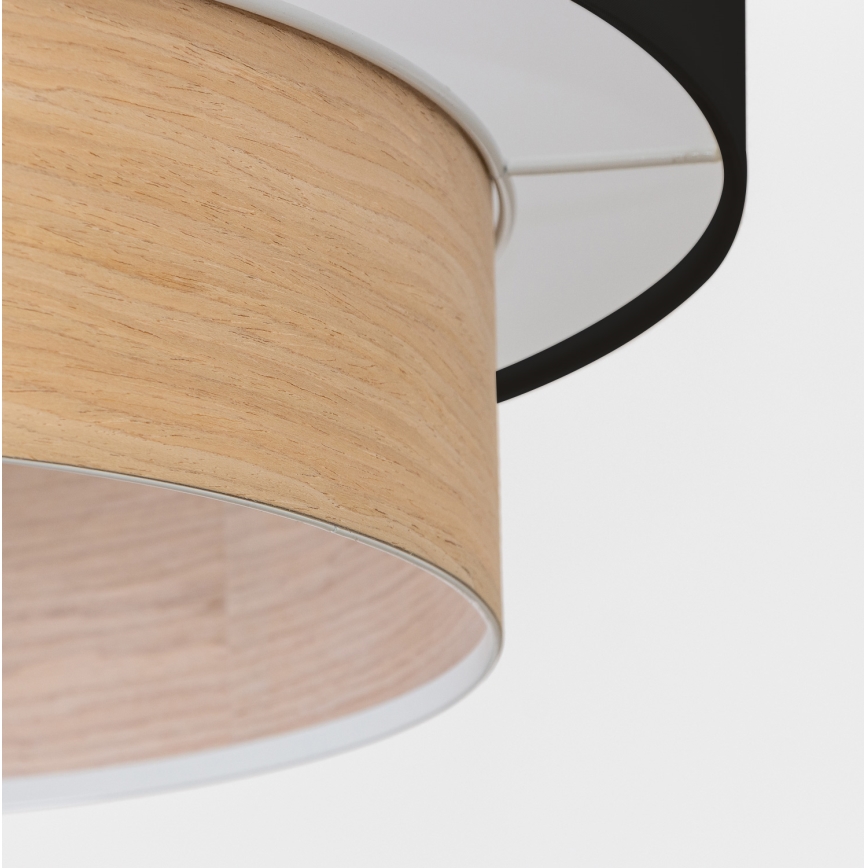 Brilagi - Suspension LED sur câble CERIA 1xE27/40W/230V Ø 50 cm noir/beige