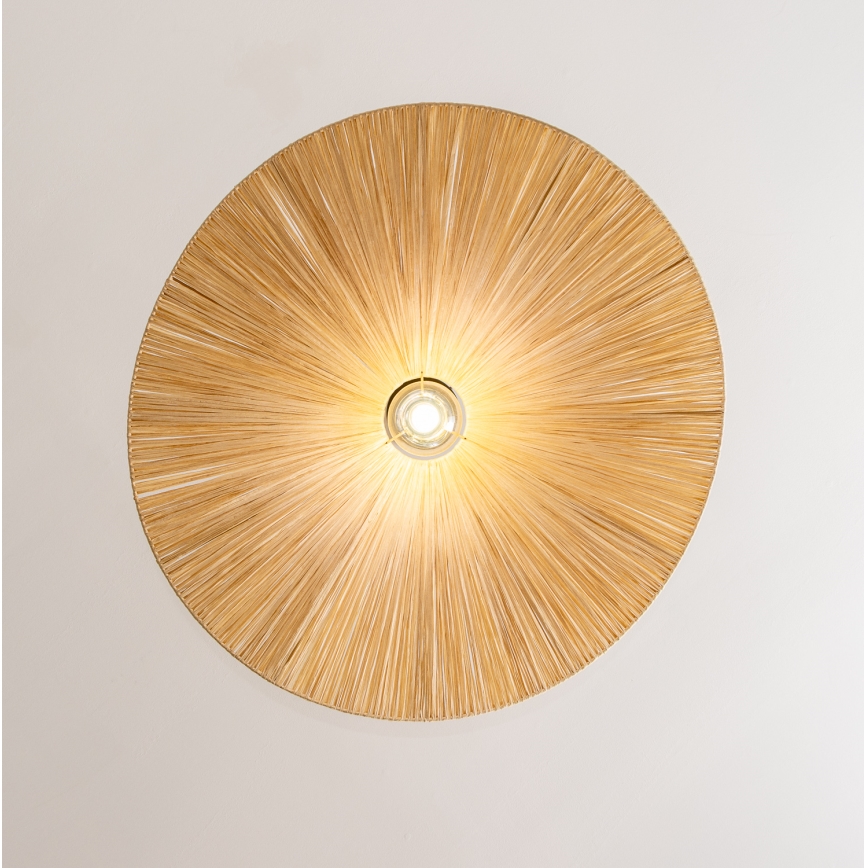 Brilagi - Suspension LED sur câble CERIA BOHO 1xE27/40W/230V diam. 80 cm en raphia