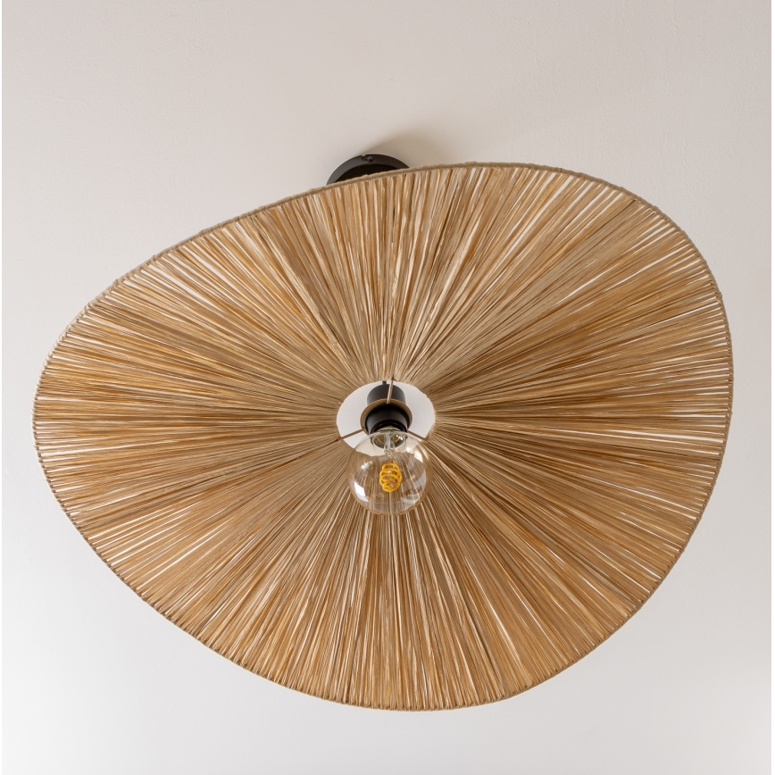 Brilagi - Suspension LED sur câble CERIA BOHO 1xE27/40W/230V diam. 80 cm en raphia