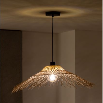Brilagi - Suspension LED sur câble CERIA BOHO 1xE27/40W/230V Ø 100 cm en bambou