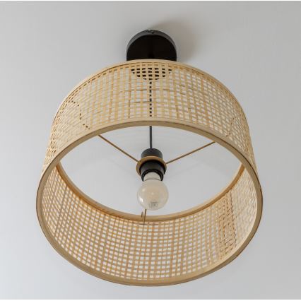 Brilagi - Suspension LED sur câble CERIA BOHO 1xE27/40W/230V Ø 25 cm en bambou