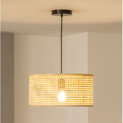 Brilagi - Suspension LED sur câble CERIA BOHO 1xE27/40W/230V Ø 25 cm en bambou