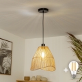 Brilagi - Suspension LED sur câble CERIA BOHO 1xE27/40W/230V Ø 30 cm marron