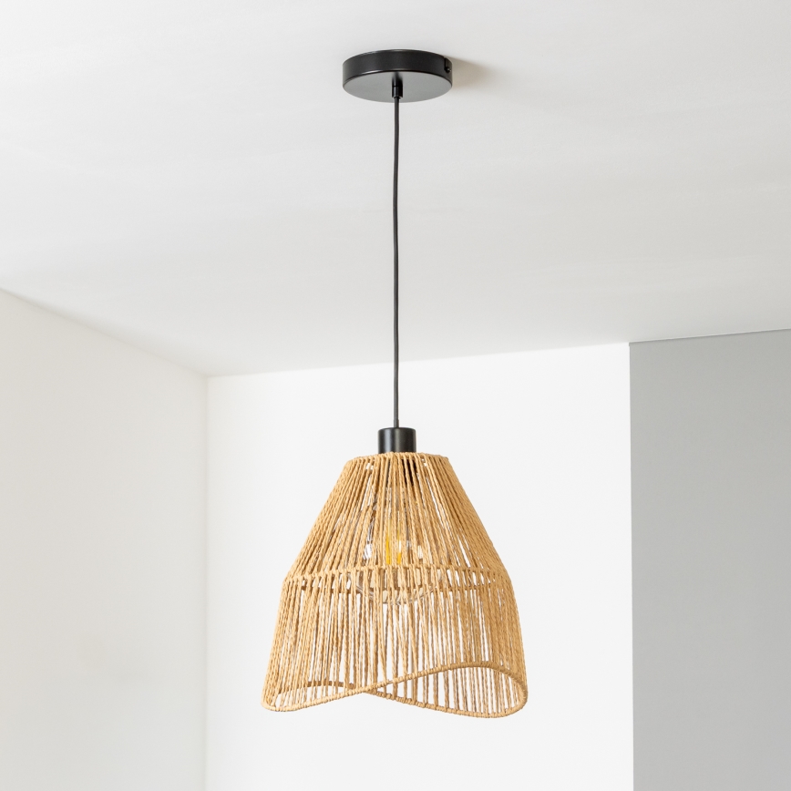 Brilagi - Suspension LED sur câble CERIA BOHO 1xE27/40W/230V Ø 30 cm marron