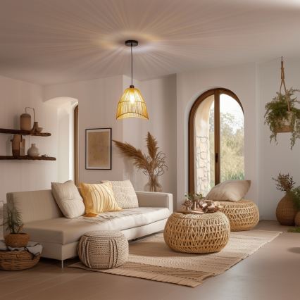 Brilagi - Suspension LED sur câble CERIA BOHO 1xE27/40W/230V Ø 30 cm marron