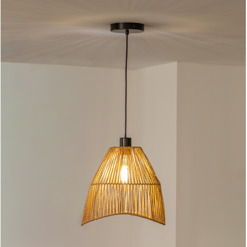 Brilagi - Suspension LED sur câble CERIA BOHO 1xE27/40W/230V Ø 30 cm marron