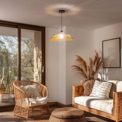 Brilagi - Suspension LED sur câble CERIA BOHO 1xE27/40W/230V Ø 50 cm marron