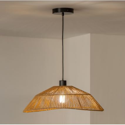 Brilagi - Suspension LED sur câble CERIA BOHO 1xE27/40W/230V Ø 50 cm marron