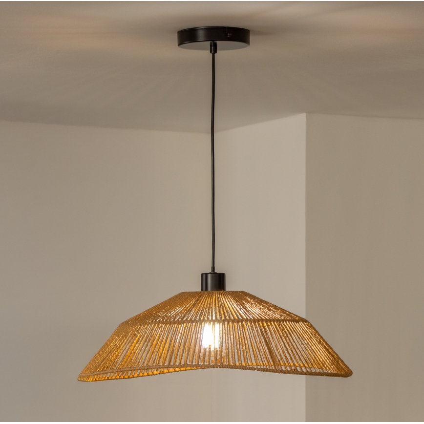 Brilagi - Suspension LED sur câble CERIA BOHO 1xE27/40W/230V Ø 50 cm marron