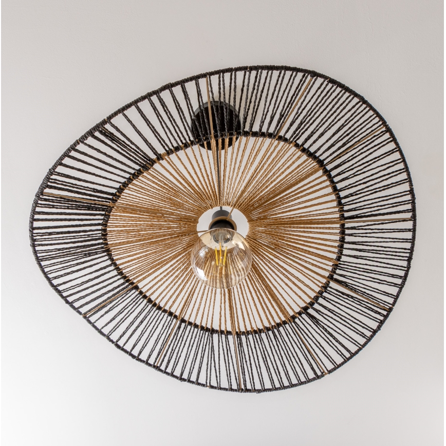 Brilagi - Suspension LED sur câble CERIA BOHO 1xE27/40W/230V Ø 50 cm noir/marron