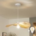 Brilagi - Suspension LED sur câble CERIA BOHO 1xE27/40W/230V Ø 60 cm en raphia