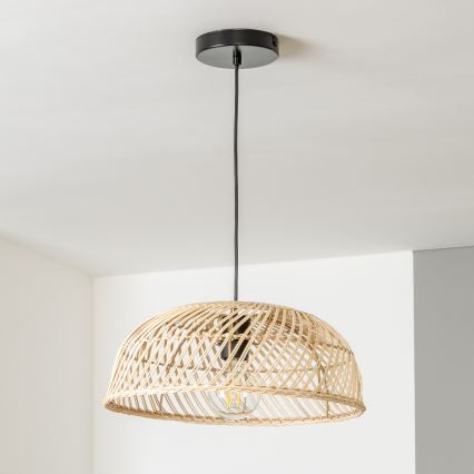 Brilagi - Suspension LED sur câble CERIA BOHO 1xE27/40W/230V Ø 60 cm en rotin