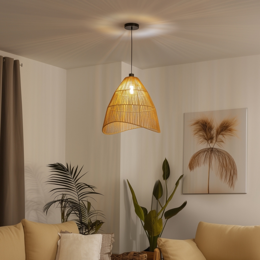 Brilagi - Suspension LED sur câble CERIA BOHO 1xE27/40W/230V Ø 70 cm marron