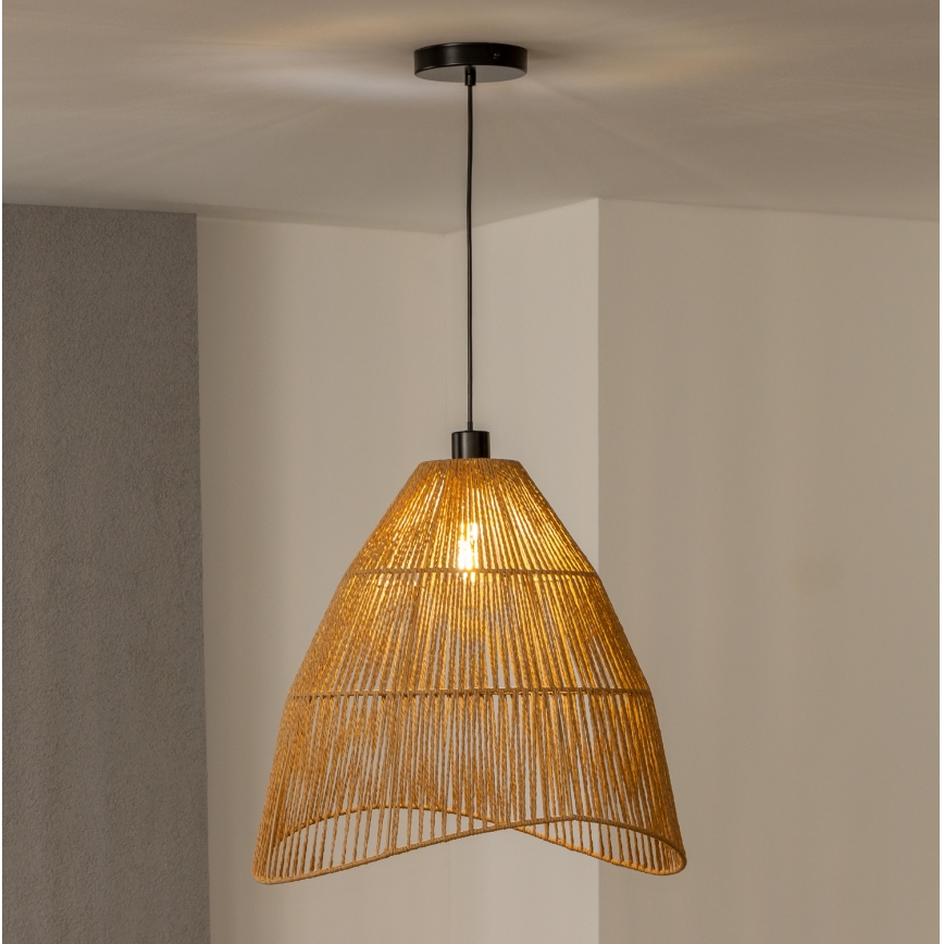 Brilagi - Suspension LED sur câble CERIA BOHO 1xE27/40W/230V Ø 70 cm marron