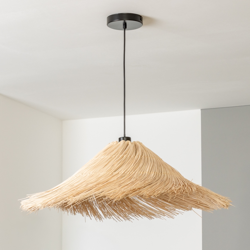 Brilagi - Suspension LED sur câble CERIA BOHO 1xE27/40W/230V Ø 70 cm rotin