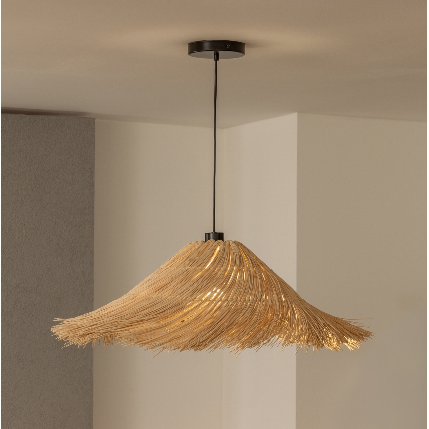 Brilagi - Suspension LED sur câble CERIA BOHO 1xE27/40W/230V Ø 70 cm rotin