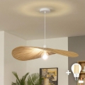 Brilagi - Suspension LED sur câble CERIA BOHO 1xE27/40W/230V Ø 80 cm raffia