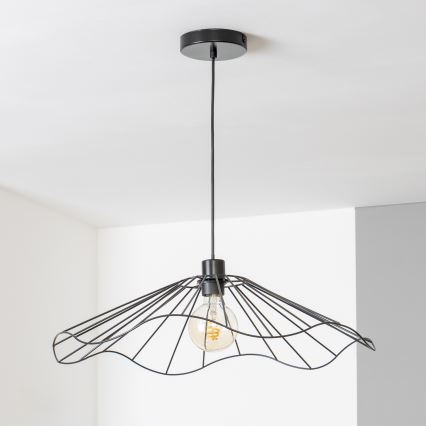 Brilagi - Suspension LED sur câble CERIA WIRE 1x E27 / 40 W / 230 V Ø 60 cm noire