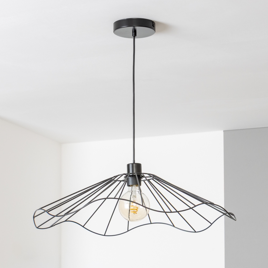 Brilagi - Suspension LED sur câble CERIA WIRE 1x E27 / 40 W / 230 V Ø 60 cm noire